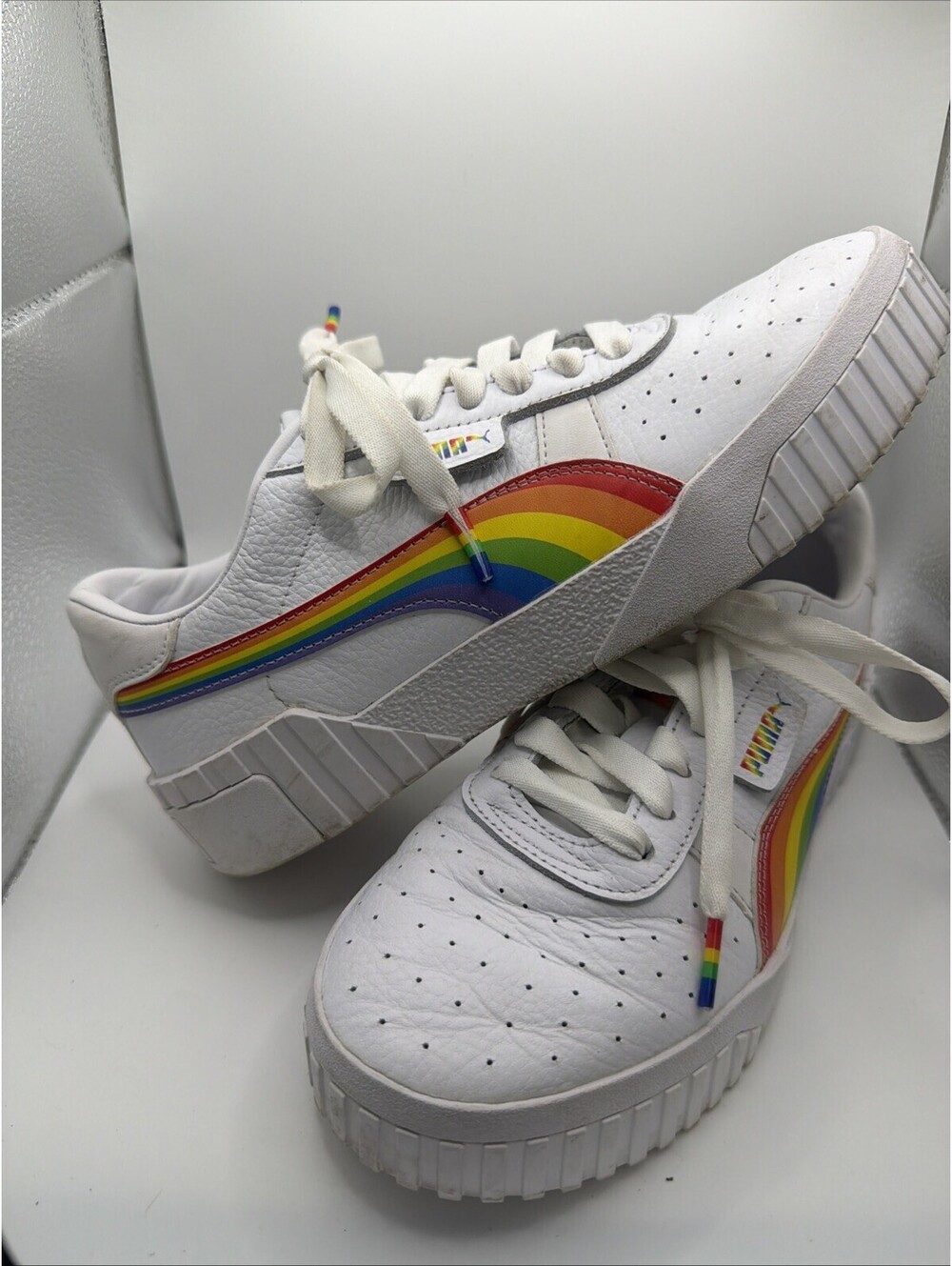 Size 8 - Puma Cali Platform Rainbow W